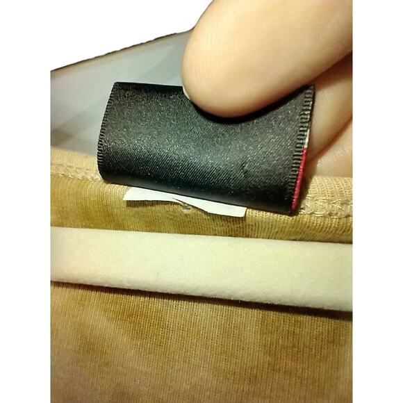 Y2K Lady Noiz Brown Tie-Dye Studded Cross Top 3/4 Sleeve Scoop Neck - Picture 6 of 6